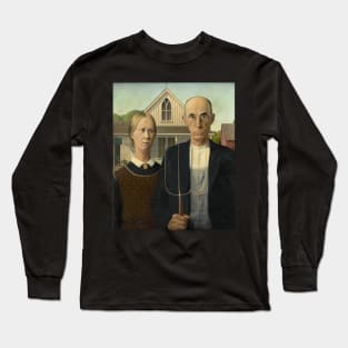 Grant Wood Date - 1930 - American Gothic - Painter Long Sleeve T-Shirt